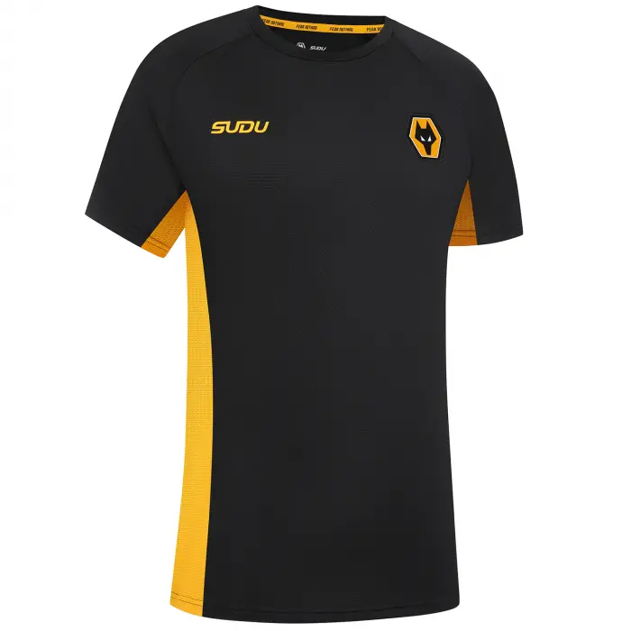 Wolverhampton Wanderers Store | Shop Official 2025-26 Coaches Training T-Shirt – Black/Gold Wolves Gear